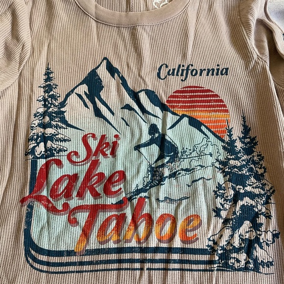 Long sleeve thermal Ski Lake Tahoe tee! - Picture 1 of 4